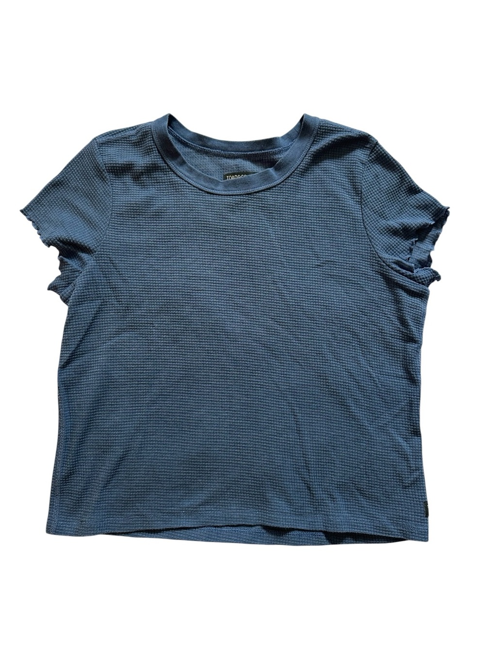 Toad&Co Blue Short Sleeve Waffle Knit Tee